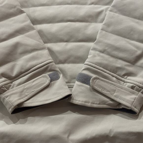 Relwen Men's Channel Anorak Light Stone Pullover Hooded Puffer Jacket Size Large - Picture 5 of 9